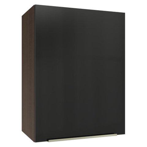 Armário Aéreo 50cm 1 Porta Rustic/preto Lux Madesa