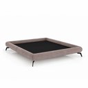 Ver imagem 1 de Cama King Japonesa 210cm Pés Alumínio Haru Veludo Nobre Avelã - Sallar Home