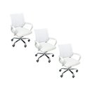 Ver imagem 1 de Kit 3 Cadeiras de Escritório Begonia Tela Mesh Ergonômico Branco