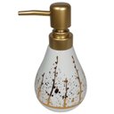 Ver imagem 1 de Porta Sabonete Liquido de Cerâmica Premium 3d Branco Lavabo