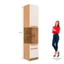 Ver imagem 6 de Mesa de Cabeceira Módulo Direito 2 Portas 1 Gaveta San Diego Yescasa Marrom