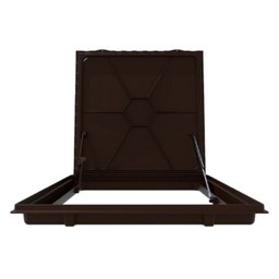 Tampa Piscina Casa Máquina 75x75 Articulada Rebaixada Marrom - 3