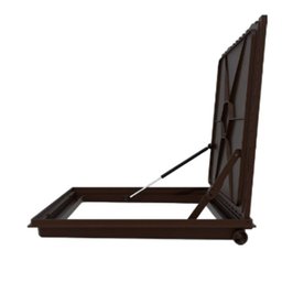 Tampa Piscina Casa Máquina 75x75 Articulada Rebaixada Marrom - 5