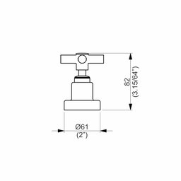 Acabamento Registro Base Deca 1/2 e 3/4 e 1 (pequeno) - Slim Cross Perflex - 2