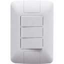 Ver imagem 1 de Conjunto 4x2 com 3 Interruptores Simples Tramontina Aria 6 a 250 V Branco