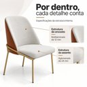 Ver imagem 6 de Kit 2 Cadeiras Tulipa Estofadas e Base em Aço Carbono para Cozinha e Sala de Jantar - Dourado |