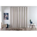 Ver imagem 4 de Kit Colcha Cobre Leito Solteiro + Cortina 3 Metros Tecido Rústico Topázio 5 Peças:bege Avelã