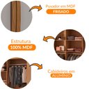 Ver imagem 5 de Guarda Roupa Casal Dunas com 8 Portas e 4 Gavetas Moderna