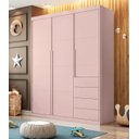Ver imagem 2 de Quarto Bebê Completo Perola Rose - Berço Mini Cama Ayla+ Cômoda + Roupeiro - Phoenix Baby