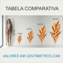 Ver imagem 4 de Adesivo Floral Boho Laranja Estilo Nórdico 63x120 Minimalista Mod.03