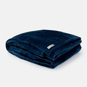 Cobertor Soft Daily Solteiro - Azul Marinho Blue Gardenia