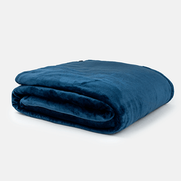 Cobertor Soft Daily Solteiro - Azul Marinho Blue Gardenia - 2