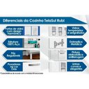 Ver imagem 2 de Cozinha Modulada Telasul Rubi Kit Smart Aço Portas e 1 Gaveta 105cm Branco-telasul