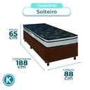 Ver imagem 3 de Cama Box Bau + Colchão Solteiro D28 Conforto Paropas