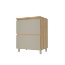 Ver imagem 4 de Balcão 1 Porta Rainha 70cm 100% MDF Cinza/Nature Greige