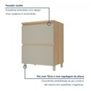 Ver imagem 7 de Balcão 1 Porta Rainha 70cm 100% MDF Cinza/Nature Greige
