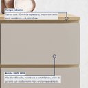 Ver mais imagens de Balcão 1 Porta Rainha 70cm 100% MDF Cinza/Nature Greige