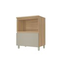 Ver imagem 3 de Balcão 1 Porta Rainha 70cm 100% MDF Cinza/Nature Greige