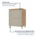 Ver imagem 6 de Balcão 1 Porta Rainha 70cm 100% MDF Cinza/Nature Greige