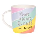 Ver imagem 1 de Caneca de Cerâmica 400ml Frases Cores e Amores com Café