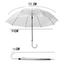 Ver imagem 6 de GUARDA CHUVA TRANSPARENTE AUTOMATICO BENGALA GRANDE RESISTENTE CABO CURVO TIPO PORTARIA SECA RAPIDO 