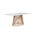 Ver imagem 1 de Mesa de Jantar Retangular 8 Lugares 200x90cm Gabi Branco/Jade - Straub Web