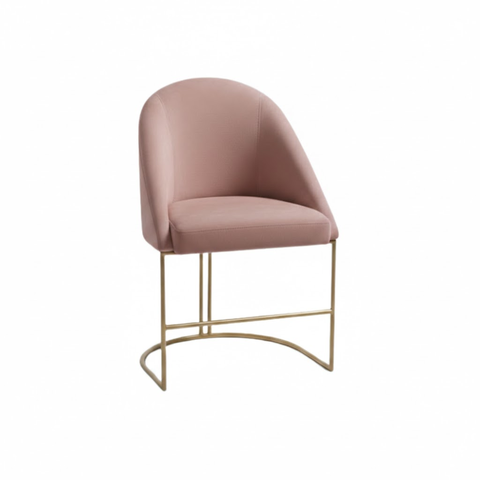 Cadeira Poltrona Estofada Decorativa Lua Premium:rose