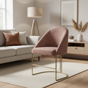 Ver imagem 5 de Cadeira Poltrona Estofada Decorativa Lua Premium:rose