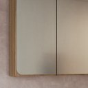 Ver mais imagens de Armário Espelheira para Banheiro 100cm com 3 Portas Lavinia Marrom Mel