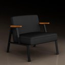 Ver imagem 3 de Poltrona Decorativa Coimbra Preto/cinamomo/preto - Móveis Arapongas Preto Fosco/cinamomo/preto 06