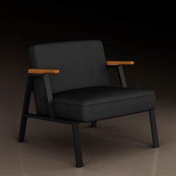 Poltrona Decorativa Coimbra Preto/cinamomo/preto - Móveis Arapongas Preto Fosco/cinamomo/preto 06 - 3