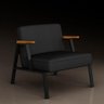 Poltrona Decorativa Coimbra Preto/cinamomo/preto - Móveis Arapongas Preto Fosco/cinamomo/preto 06 - 3