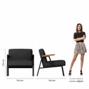 Ver imagem 5 de Poltrona Decorativa Coimbra Preto/cinamomo/preto - Móveis Arapongas Preto Fosco/cinamomo/preto 06