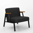 Ver imagem 2 de Poltrona Decorativa Coimbra Preto/cinamomo/preto - Móveis Arapongas Preto Fosco/cinamomo/preto 06