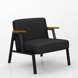 Poltrona Decorativa Coimbra Preto/cinamomo/preto - Móveis Arapongas Preto Fosco/cinamomo/preto 06 - 1