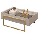 Ver imagem 1 de Mesa de Centro Espelhada para Sala de Estar Pés Industrial Malika D05 Bali - Lyam Decor
