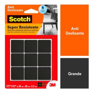 Feltro Anti Risco Antideslizante Quadrado Preto Grande 3m