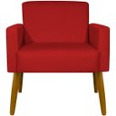 Ver imagem 3 de Poltrona Hope Decorativa Confortável para Sala Quarto Recepção Tecido Suede Pés Palito