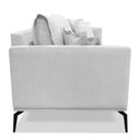 Ver imagem 6 de Kit 2 Poltronas e Sofá Living 2 Lugares 1,60m Sirius Linho Cinza Pés Metálicos - Pallazio