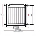 Ver imagem 2 de Grade Portão Portãozinho Proteção Pet 69 a 84 Cm Preto C- Prolongador Incluso
