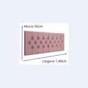 Ver imagem 2 de Cabeceira Cama Casal Box 140cm Modelo Capitonê Enova Móveis:rose
