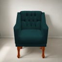 Ver imagem 1 de Poltrona Grécia Decorativa Estofada em Suede – Ideal para Sala de Estar, Quarto, Escritório ou Recep