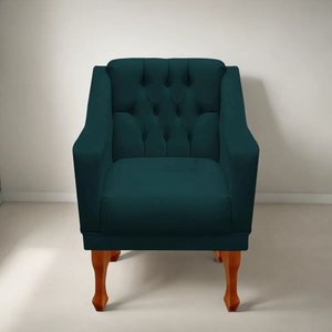 Poltrona Grécia Decorativa Estofada em Suede – Ideal para Sala de Estar, Quarto, Escritório ou Recep