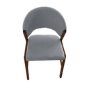 Ver imagem 3 de Kit 4 Cadeiras de Jantar Madeira Maciça Débora em Facto Ocre Cor do Assento:cinza Linho;cor da Estru