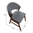 Ver imagem 5 de Kit 4 Cadeiras de Jantar Madeira Maciça Débora em Facto Ocre Cor do Assento:cinza Linho;cor da Estru