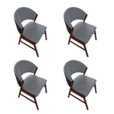 Ver imagem 1 de Kit 4 Cadeiras de Jantar Madeira Maciça Débora em Facto Ocre Cor do Assento:cinza Linho;cor da Estru