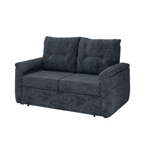 Sofá Cama 2 Lugares Casal 1,60 Mts Loft Tiffany Matrix Cor:loft Carbono Chumbo