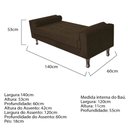 Ver imagem 5 de Recamier Baú Félix Solteiro 140 Cm Corano - Adj Decor - Marrom