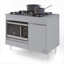 Ver imagem 4 de Balcão de Cozinha 102cm para Cooktop Georgia Cinza Claro - Lumil