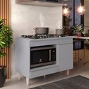 Ver imagem 1 de Balcão de Cozinha 102cm para Cooktop Georgia Cinza Claro - Lumil